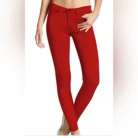 Mavi Serena Low Rise Super Skinny Red Jeans Size  24 - Picture 1 of 9